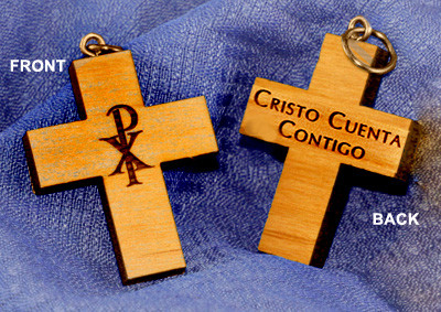 Emmaus Spanish Wooden Cross 10 Pk